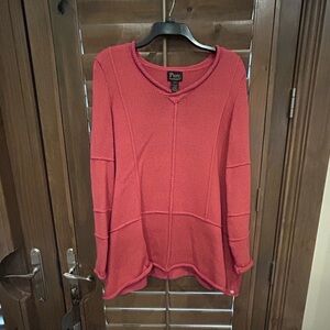 PURE HANDKNIT Stylish Coral Knit Tunic - M/L - NWOT